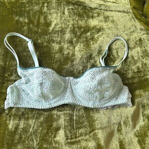 Free People Faux-crochet Unlined Demi Bra